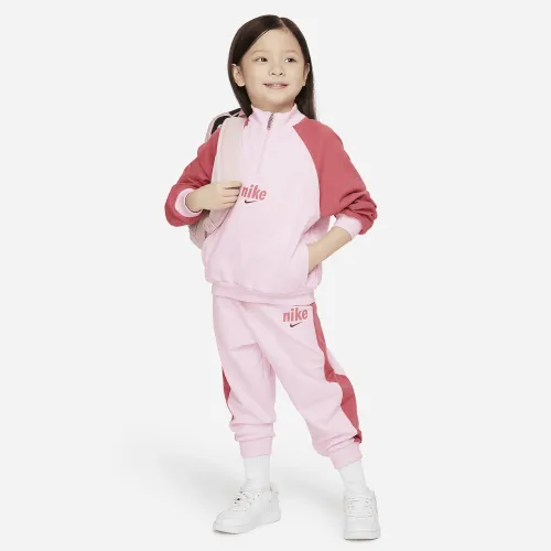 Nike E1D1 Little Kids' 2-Piece Half-Zip Set Pink