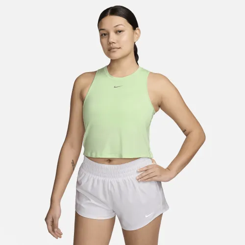 Nike One Classic женская Dri-FIT Cropped Tank Top цвет зеленый