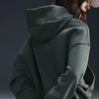 Nike Sportswear Phoenix Fleece женская Over-оверсайз Pullover Толстовка с капюшоном цвет зеленый