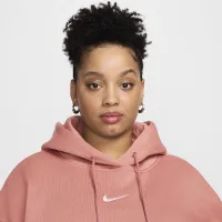 Nike Sportswear Phoenix Fleece жіноча оверсайз Pullover Толстовка з капюшоном (великі розміри) Pink