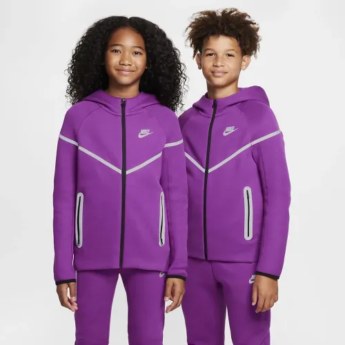Nike Sportswear Tech Fleece Big дитячі (для хлопчиків) Reflective Full-Zip Толстовка з капюшоном колір фіолетовий