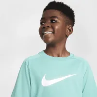 Nike Multi Big детские (для мальчиков) Dri-FIT Graphic тренировочные Top цвет зеленый
