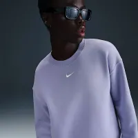 Nike Sportswear Phoenix Fleece женская оверсайз Crew-Neck свитшот цвет фиолетовый