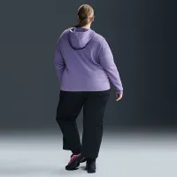 Nike Sportswear Club Fleece женская Pullover Толстовка с капюшоном (большие размеры) цвет фиолетовый