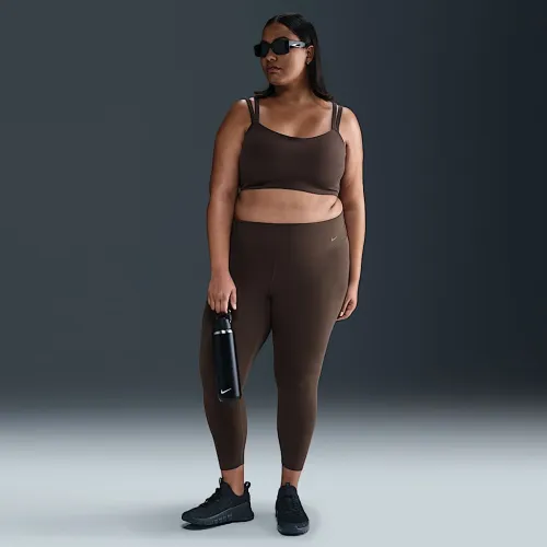Nike Zenvy жіноча Gentle-Support З високою талією 7/8 лосіни (великі розміри) колір коричневий