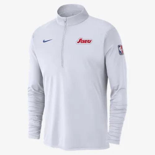 Philadelphia 76ers City Edition чоловічі Nike Dri-FIT NBA 1/2-Zip Long-Sleeve Top колір білий