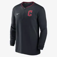 Cleveland Guardians Authentic Collection мужские Nike Dri-FIT MLB 1/2-Zip Long-Sleeve Top синий