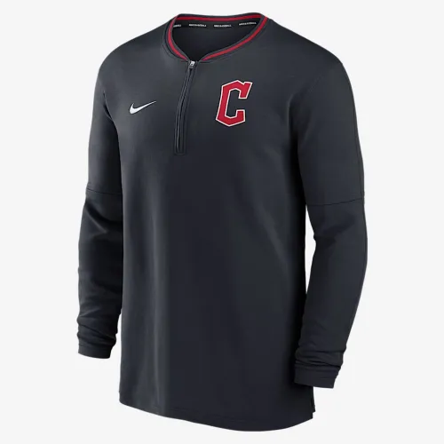 Cleveland Guardians Authentic Collection мужские Nike Dri-FIT MLB 1/2-Zip Long-Sleeve Top синий