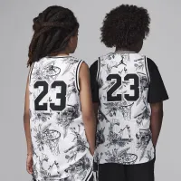 Nike Jordan23 Big дитячі Printed Jersey колір білий