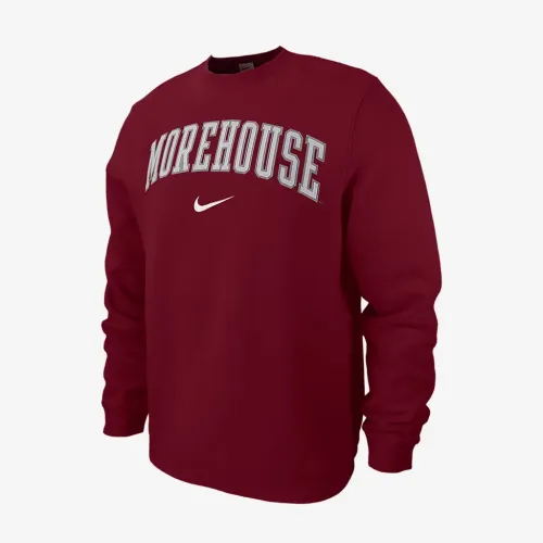 Morehouse Club Fleece чоловічі Nike College Crew-Neck світшот колір червоний