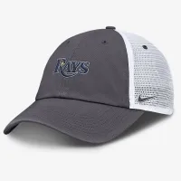 Tampa Bay Rays Wordmark Club мужские Nike MLB Trucker Adjustable Hat цвет серый