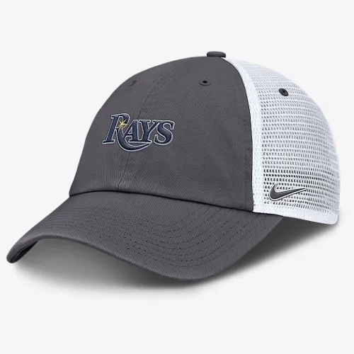 Tampa Bay Rays Wordmark Club чоловічі Nike MLB Trucker Adjustable Hat колір сірий