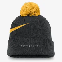 Pittsburgh Pirates Peak чоловічі Nike MLB Cuffed Pom Beanie колір чорний