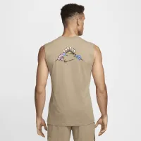 Nike мужские Dri-FIT Sleeveless Running футболка цвет коричневый