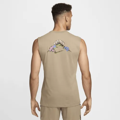Nike чоловічі Dri-FIT Sleeveless Running футболка колір коричневий