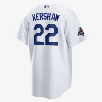 Clayton Kershaw Los Angeles Dodgers 2024 World Series Champions чоловічі Nike MLB Replica Jersey колір білий