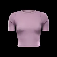 Nike Zenvy Rib женская Dri-FIT Short-Sleeve Top цвет фиолетовый