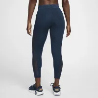 Nike Pro женская Mid-Rise 7/8 Mesh-Paneled лосины синий