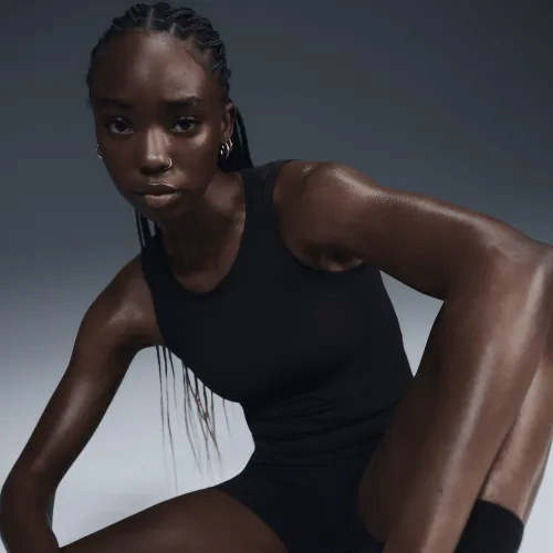 Nike Zenvy Rib женская Dri-FIT Tank Top цвет черный