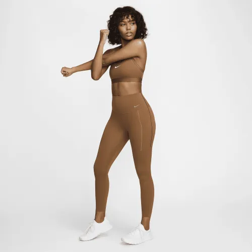 Nike Universa жіноча Medium-Support З високою талією 7/8 лосіни з кишенямиколір коричневий