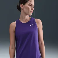 Nike Dri-FIT жіноча тренувальні Tank колір фіолетовий