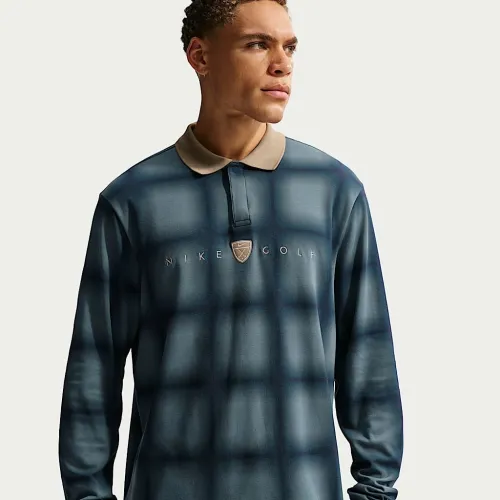 Nike Fairway Fresh чоловічі Dri-FIT Long-Sleeve Loose-Fit для гольфу Polo колір сірий