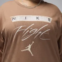 Nike Jordan Flight Heritage женская Graphic футболка (большие размеры) цвет коричневый