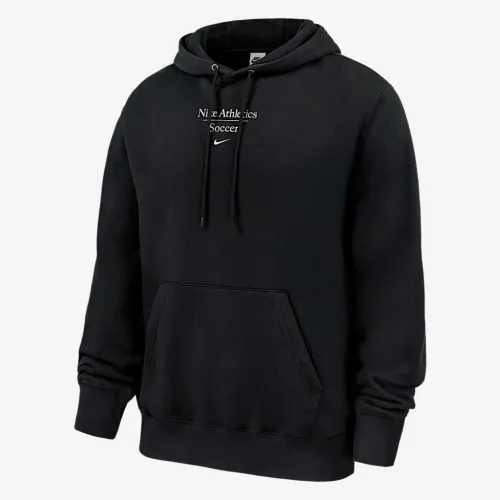 Nike Club Fleece мужские Soccer Pullover Толстовка с капюшоном цвет черный