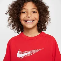 Nike Multi Big дитячі (для хлопчиків) Dri-FIT Short-Sleeve Top колір червоний