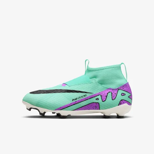 Nike Jr. Mercurial Superfly 9 Pro Little/Big дитячі Firm-Ground High-Top футбольні бутси колір зелений