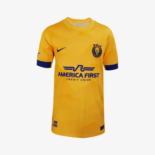 Utah Royals FC 2025 Stadium Home Big дитячі Nike Dri-FIT NWSL Replica Jersey Yellow