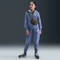 Nike Sportswear Club Fleece Big детские Full-Zip Толстовка с капюшоном синий
