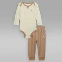 Nike Jordan Baby 2-Piece Rib Nep Bodysuit цвет коричневый