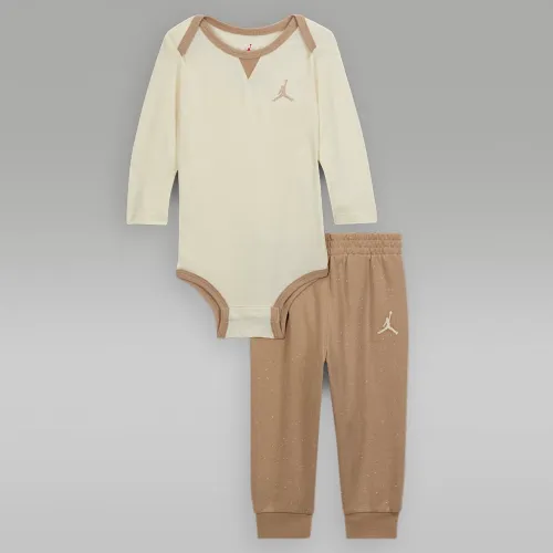 Nike Jordan Baby 2-Piece Rib Nep Bodysuit цвет коричневый