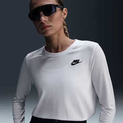 Nike Sportswear Club жіноча Long-Sleeve футболка колір білий