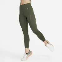 Nike Go женская Firm-Support С высокой Талией 7/8 лосины с карманамицвет зеленый