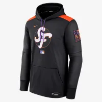 San Francisco Giants Authentic Collection City Connect мужские Nike Therma MLB Pullover Толстовка с капюшоном цвет черный