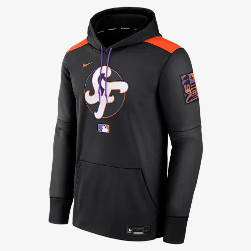 San Francisco Giants Authentic Collection City Connect мужские Nike Therma MLB Pullover Толстовка с капюшоном цвет черный