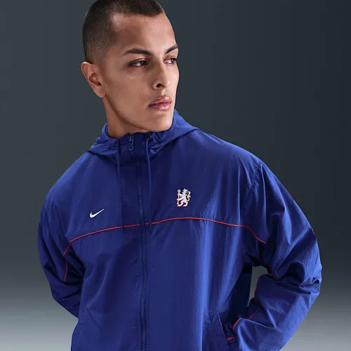 Chelsea FC Club мужские Nike Soccer Hooded Куртка синий
