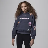 Nike Jordan Deloris Jordan Flowers Big дитячі Толстовка з капюшоном колір сірий