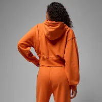Nike Jordan Flight Fleece женская Cropped Satin-Lined Толстовка с капюшоном Orange