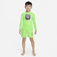 Nike Dri-FIT Little детские (для мальчиков) Long-Sleeve Swim Hydroguard цвет зеленый