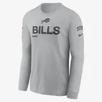 Buffalo Bills Salute to Service Mascot Edge Legend чоловічі Nike NFL Long-Sleeve футболка колір сірий