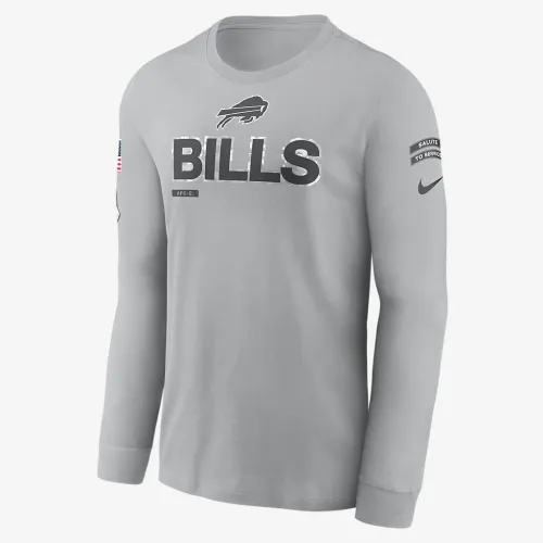 Buffalo Bills Salute to Service Mascot Edge Legend чоловічі Nike NFL Long-Sleeve футболка колір сірий