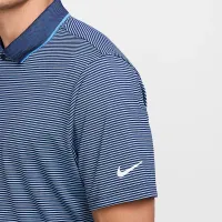 Nike Tour мужские Dri-FIT Striped для гольфа Polo синий