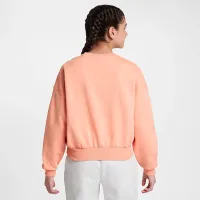 Nike Sportswear Club Fleece Girls' Boxy Crew-Neck свитшот Orange
