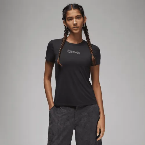 Nike Jordan жіноча Slim Graphic футболка колір чорний