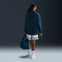 Nike Swoosh Fly женская Dri-FIT оверсайз French Terry баскетбольные свитшот синий