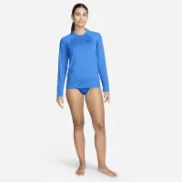 Nike Essential жіноча Long-Sleeve Hydroguard Swim Shirt блакитний