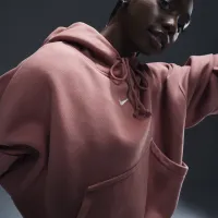 Nike Sportswear Phoenix Fleece женская Over-оверсайз Pullover Толстовка с капюшоном Pink